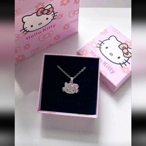 Hello Kitty Pink & Silver Pendant Necklace